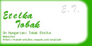 etelka tobak business card